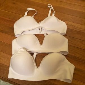 Hanes (Tshirt?) White Bras (Set of 3) - no underwire